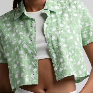 RSQ cropped camp shirt